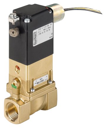 burkert 5282 2/2-way solenoid valve – brass – g1" – 230v ac – 5282-00-a25,0bbmsgm86-0-230/uc