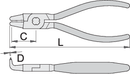 Internal lock rings pliers, bent, 300