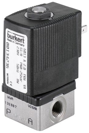 burkert 6013 2/2-way solenoid valve – stainless steel – g1/8" – 230v ac – 6013-a02,0ffvagm81-5-230/50-08