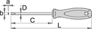 Flat electrician`s screwdriver TBI, 0.6 x 3.5 x 100