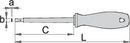 Electrician´s screwdriver with insulated blade, VDE, 1.2 x 6.5 x 150