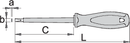 Electrician´s screwdriver with insulated blade, VDE TBI, 1.0 x 5.5 x 125
