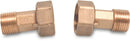 Profec Brass 1 1/2" x 1 1/4" Female Threaded Nut x Male Thread Type Flat Seal | Profec | UK Supplier | Roladex