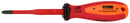 Flat-crosstip (SL/PH) SLIM screwdriver with insulated blade, VDE TBI, SLPH2