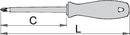 Crosstip (PH) screwdriver with insulated blade, VDE, PH0 x 60