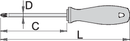 Crosstip (PH) screwdriver CR, PH4 x 200