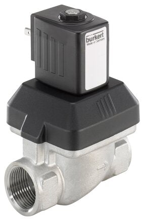 burkert 6213 2/2-way solenoid valve – stainless steel – g1/2" – 24v dc – 6213-ev-a10,0aavagm84-6-024/dc