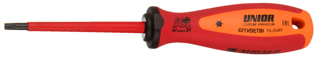 Unior | 616457 | Screwdriver with insulated blade VDE TBI with TX profile - TX 25