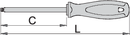 Screwdriver with insulated blade VDE TBI with TX profile, TX 10