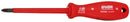 Double-crosstip (PZ) screwdriver with insulated blade, VDE, PZ1 x 80