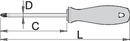 Double-crosstip (PZ) screwdriver CR, PZ 1 x 80
