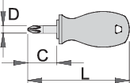 Stubby crosstip (PH) screwdriver CR, PH2 x 25