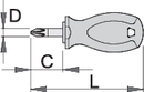 Stubby crosstip (PH) screwdriver TBI, PH1 x 25