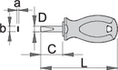 Stubby flat screwdriver TBI, 0.8 x 4.0 x 25