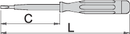 Voltage tester 220 - 250 V, 0.5 x 3.0 x 140