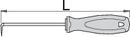 Awl with round, 90° bent blade, 165