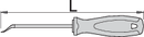 Awl with round, double bent small blade, 165