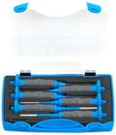 Set of pin punches with handle in plastic box, 2-8/6