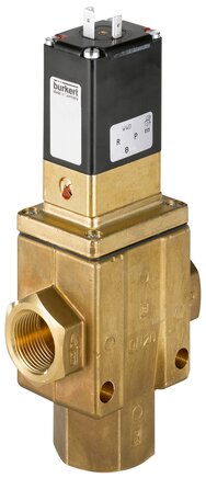 burkert 6430 3/2-way solenoid valve – gunmetal – g1" – 24v dc – 6430-d25,0bbrggm86-0-024/dc-08