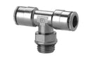 Image of 6432 6-1/8 - Push in fitting swivel branch tee 6mm tube 1/8 thread (Pack of 5) - Camozzi | Roladex UK