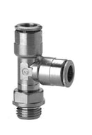 Image of 6442 8-1/8 - Push in fitting swivel run tee 8mm tube 1/8 thread (Pack of 5) - Camozzi | Roladex UK
