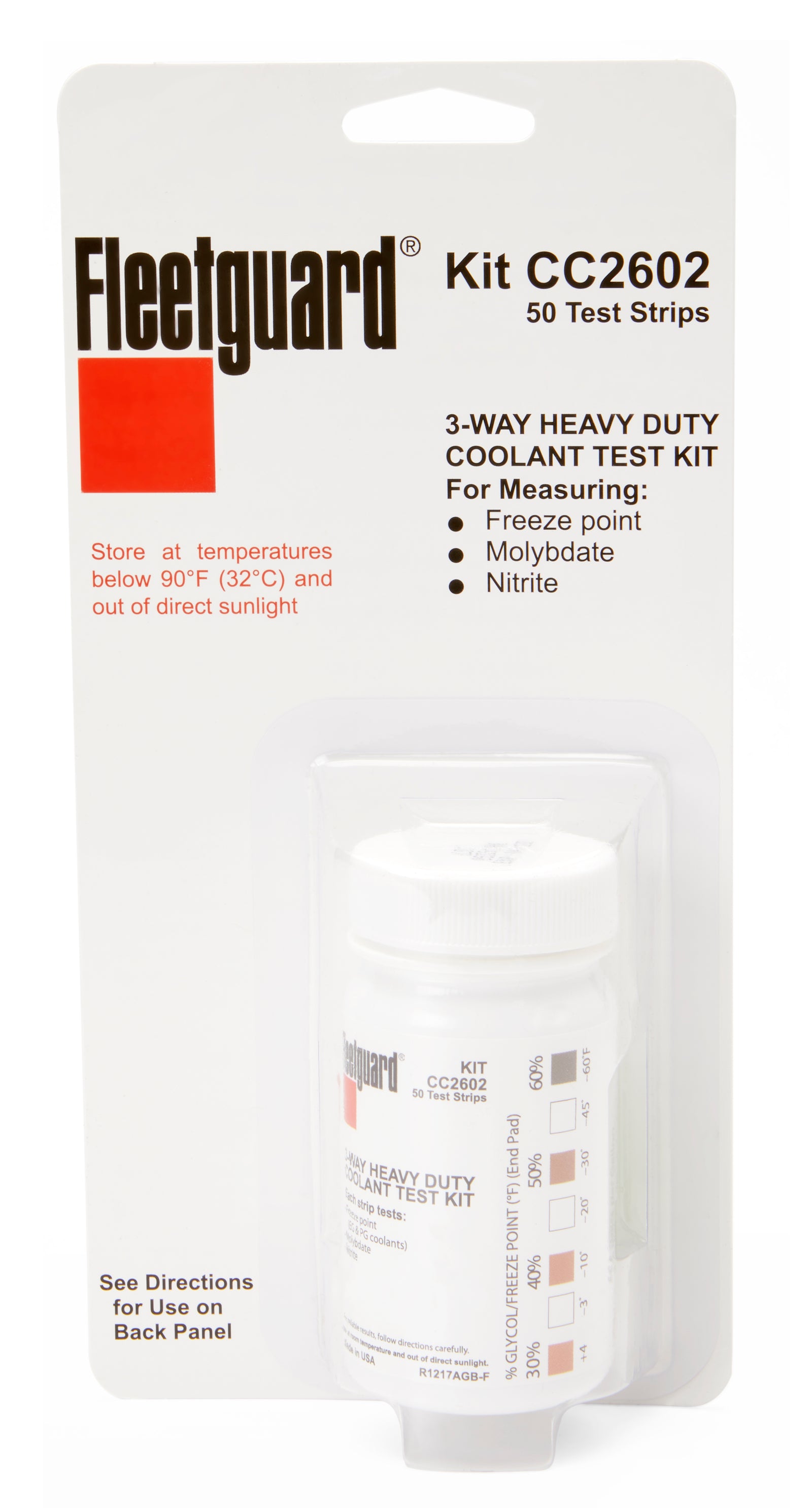 Fleetguard Coolant Test Strips CC2602