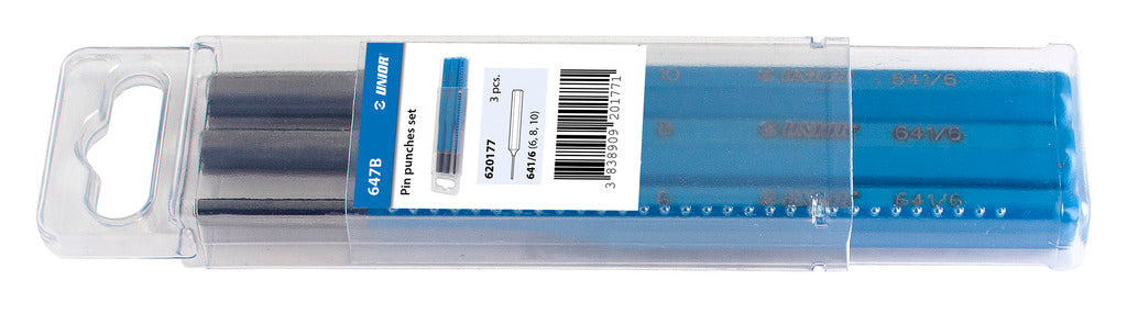 Unior | 620177 | Pin punches set - 6 - 8 - 10mm