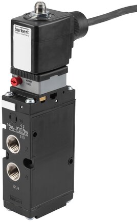 burkert 6519 5/2-way valve – pa (polyamide) – 24v ac – 6519-h08,0-gm82-gm82-b5-024/uc