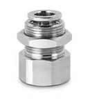 Image of 6593 6-1/4 - Push in fitting female bulkhead 6mm tube 1/4 thread (Pack of 5) - Camozzi | Roladex UK