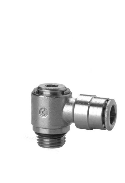 Image of 6622 6-1/4 - Push in fitting single banjo 6mm tube 1/4 thread (Pack of 5) - Camozzi | Roladex UK