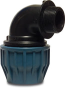 Jason 90° PP 90mm x 3" Compression Fitting x Male Thread 16Bar Type Ez | Jason | UK Supplier | Roladex
