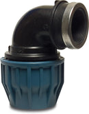 Jason 90° PP 75mm x 3" Compression Fitting x Female Thread 16Bar Type Ez | Jason | UK Supplier | Roladex