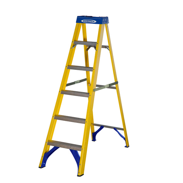 Fibreglass Swingback Stepladder - 6 Tread