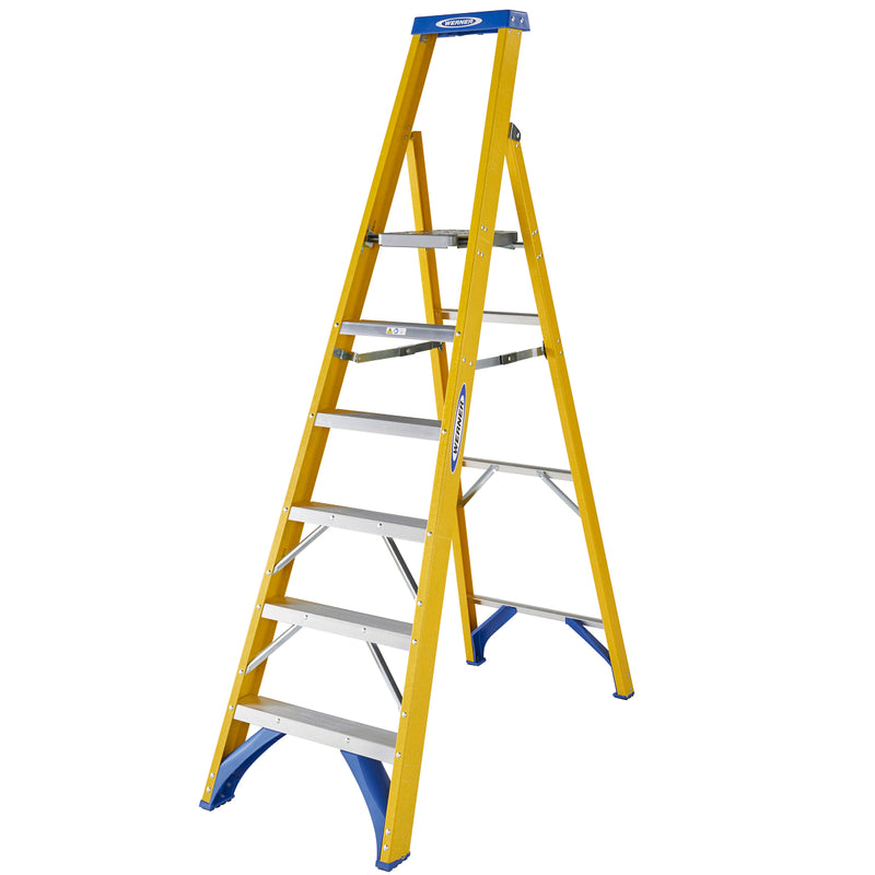 Fibreglass Platform Stepladder - 6 Tread