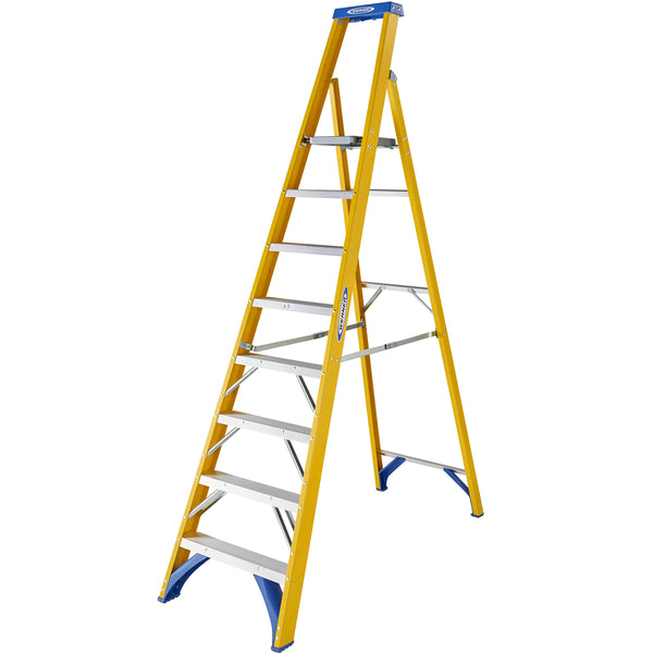 Fibreglass Platform Stepladder - 8 Tread