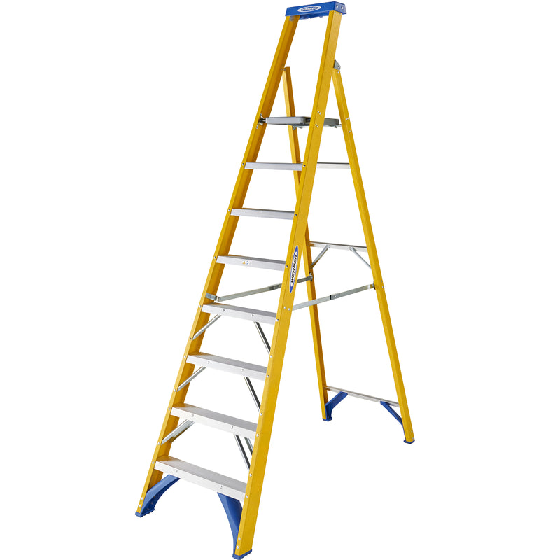 Fibreglass Platform Stepladder - 8 Tread