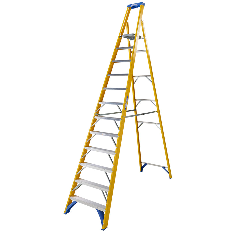 Fibreglass Platform Stepladder - 12 Tread
