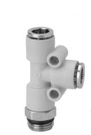 Image of 7442 8-1/4 - Technopolymer fitting swivel run tee 8mm tube 1/4 thread (Pack of 5) - Camozzi | Roladex UK