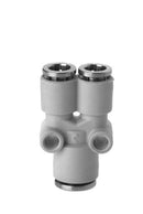 Image of 7560 8-6 - Technopolymer fitting equal tube Y 8 6mm tube (Pack of 5) - Camozzi | Roladex UK