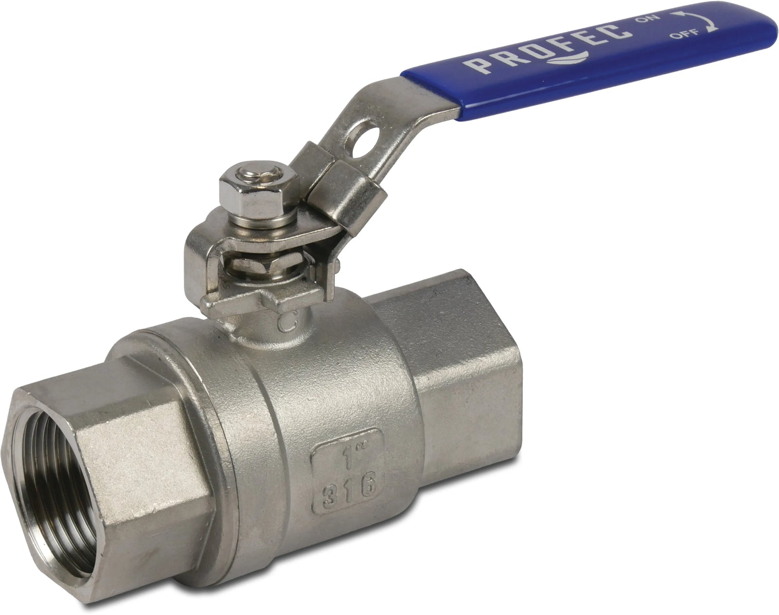 Profec Ball Valve Stainless Steel 316 2" Female Thread 64Bar Din3202-M3 | Profec | UK Supplier | Roladex