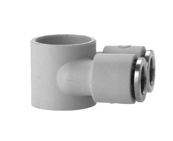 Image of 7640 4-1/8 - Technopolymer fitting double banjo ring 4mm tube 1/8 thread (Pack of 5) - Camozzi | Roladex UK
