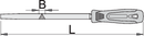 Unior Three-square file with handle, smooth, 200 – Roladex Industrial Ltd, www.roladex.co.uk