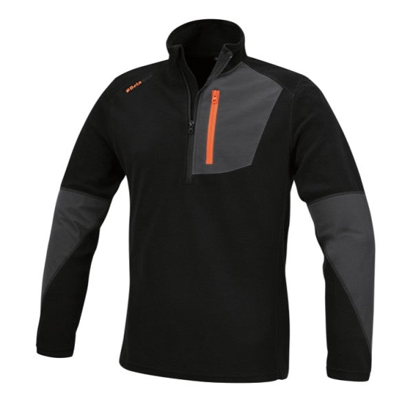 XXXL-MICROFLEECE SWEAT. SHORT-ZIP.