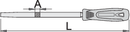 Unior Square file with handle, half smooth, 150 – Roladex Industrial Ltd, www.roladex.co.uk