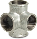 Profec Cross-Piece Galvanised Cast Iron 1" Female Thread 25Bar | Profec | UK Supplier | Roladex