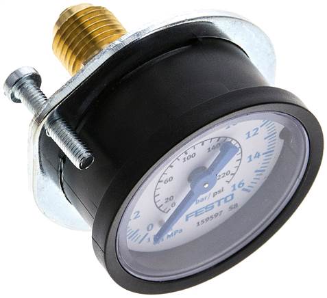 Festo | FMA-40-16-1/4-EN | Flanged Pressure Gauge