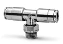 Image of 8432 8-1/4 - Dual seal push in fitting swl branch tee 8mm tube 1/4 thread (Pack of 5) - Camozzi | Roladex UK