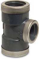 Profec T-Piece 90° Pvc-U 3/4" x 1/2" x 3/4" Female Thread 16Bar Grey With Stainless Steel Ring Type Reinforced | Profec | UK Supplier | Roladex