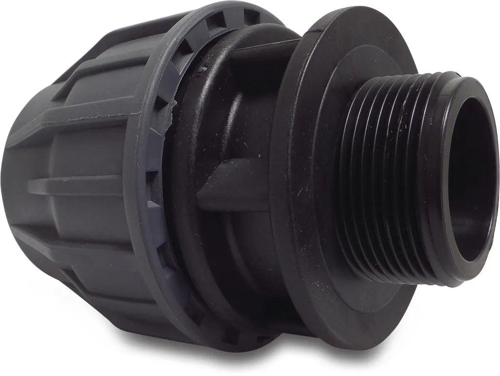 Jasonflex Socket PP 63mm x 2" Compression Fitting x Male Thread 16Bar Grey | Jasonflex | UK Supplier | Roladex