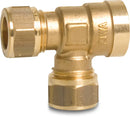 Bonfix T-Piece 90° Brass 22mm x 22mm x 1/2" Compression Fitting x Compression Fitting x Female Thread /Gastec | Bonfix | UK Supplier | Roladex